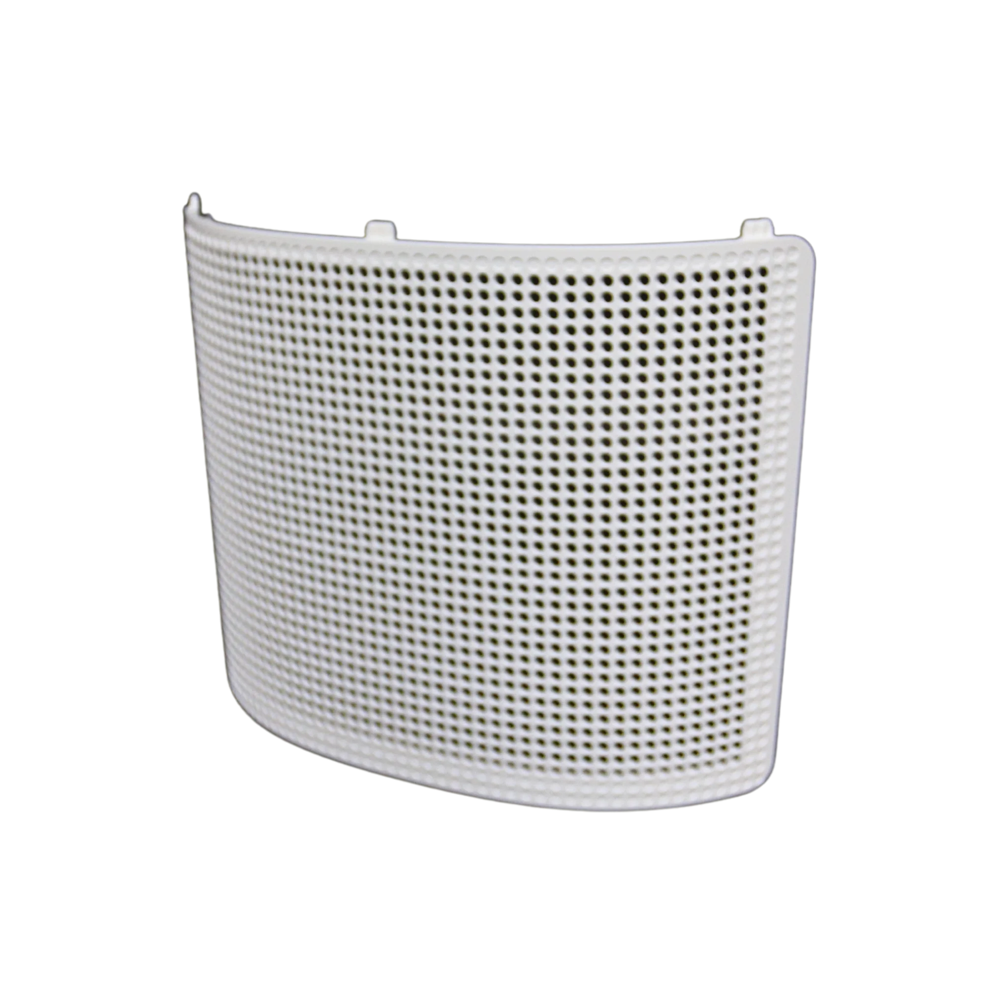 A photo of the free dust filter with an all white design and organized extraction holes to assist dust collection.
